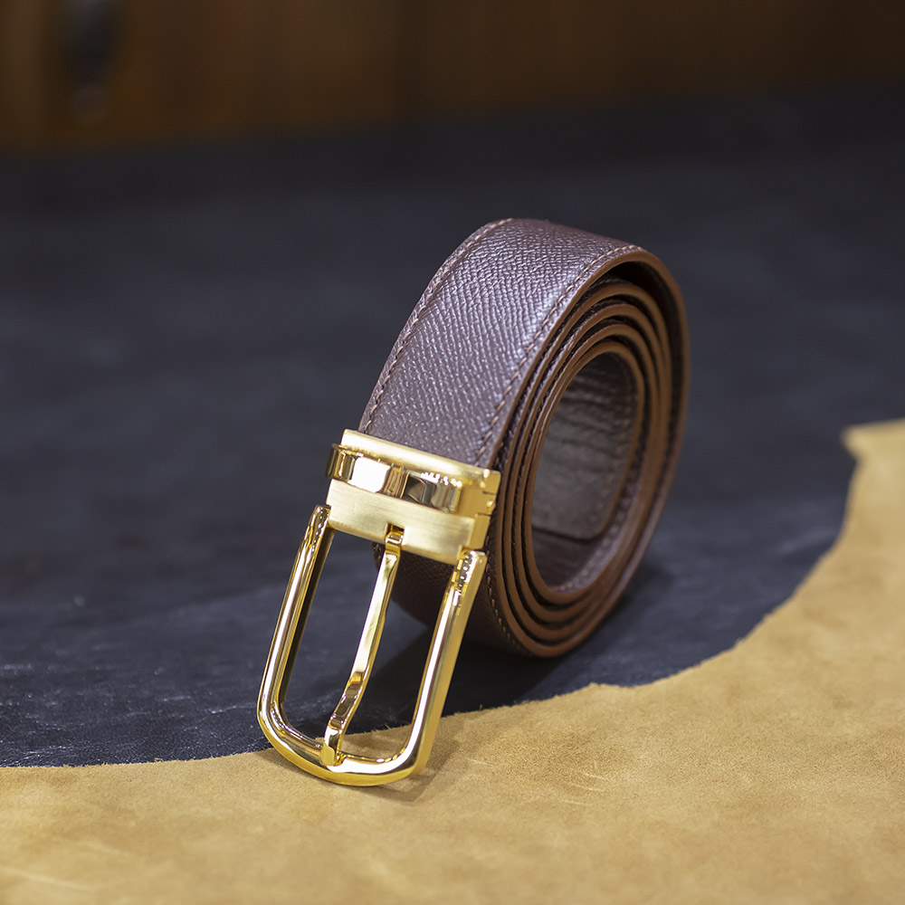 dây lưng da bò handmade màu nâu cafe hợp mệnh hỏa