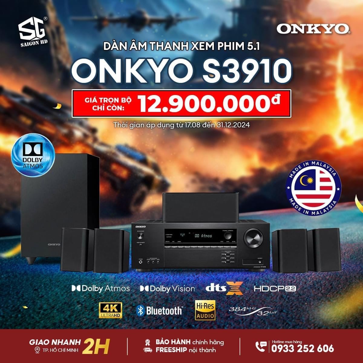 u/Jonhsghd - Trải nghiệm mới với dàn xem phim 5.1 Onkyo HT S3910