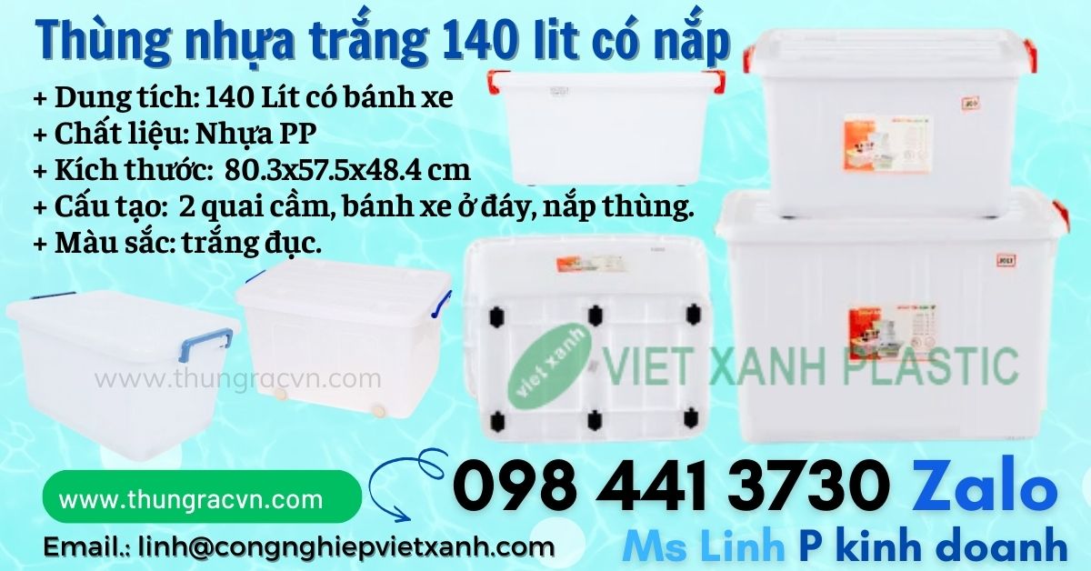 Thùng nhựa trắng đa năng