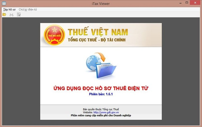 Phần mềm Itaxviewer ứng dụng để đọc các file dữ liệu XML.