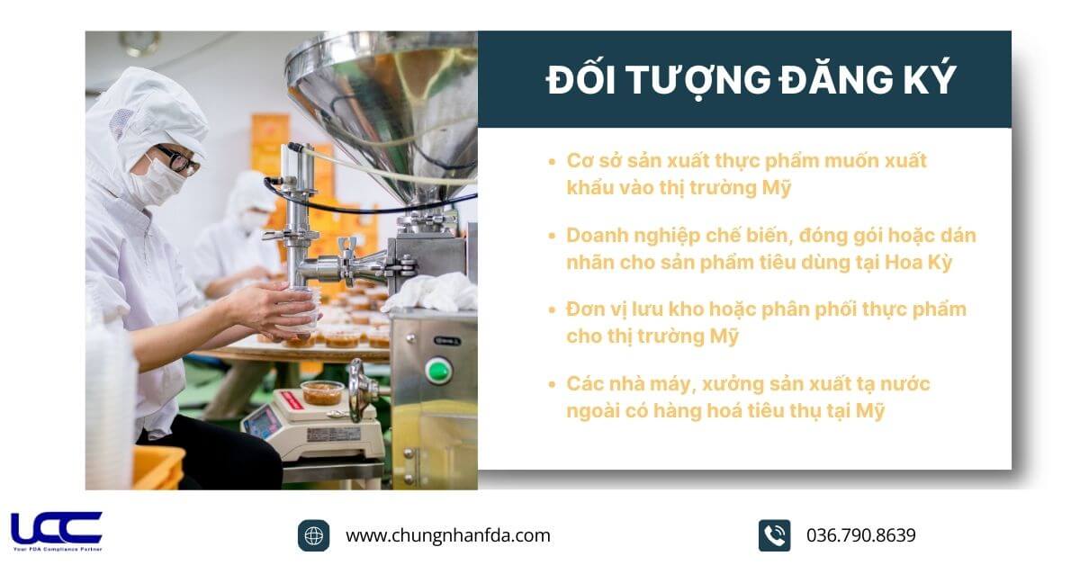 Doanh nghiệp nào cần phải đăng ký chứng nhận FDA thực phẩm nếu muốn xuất khẩu sang Mỹ?
