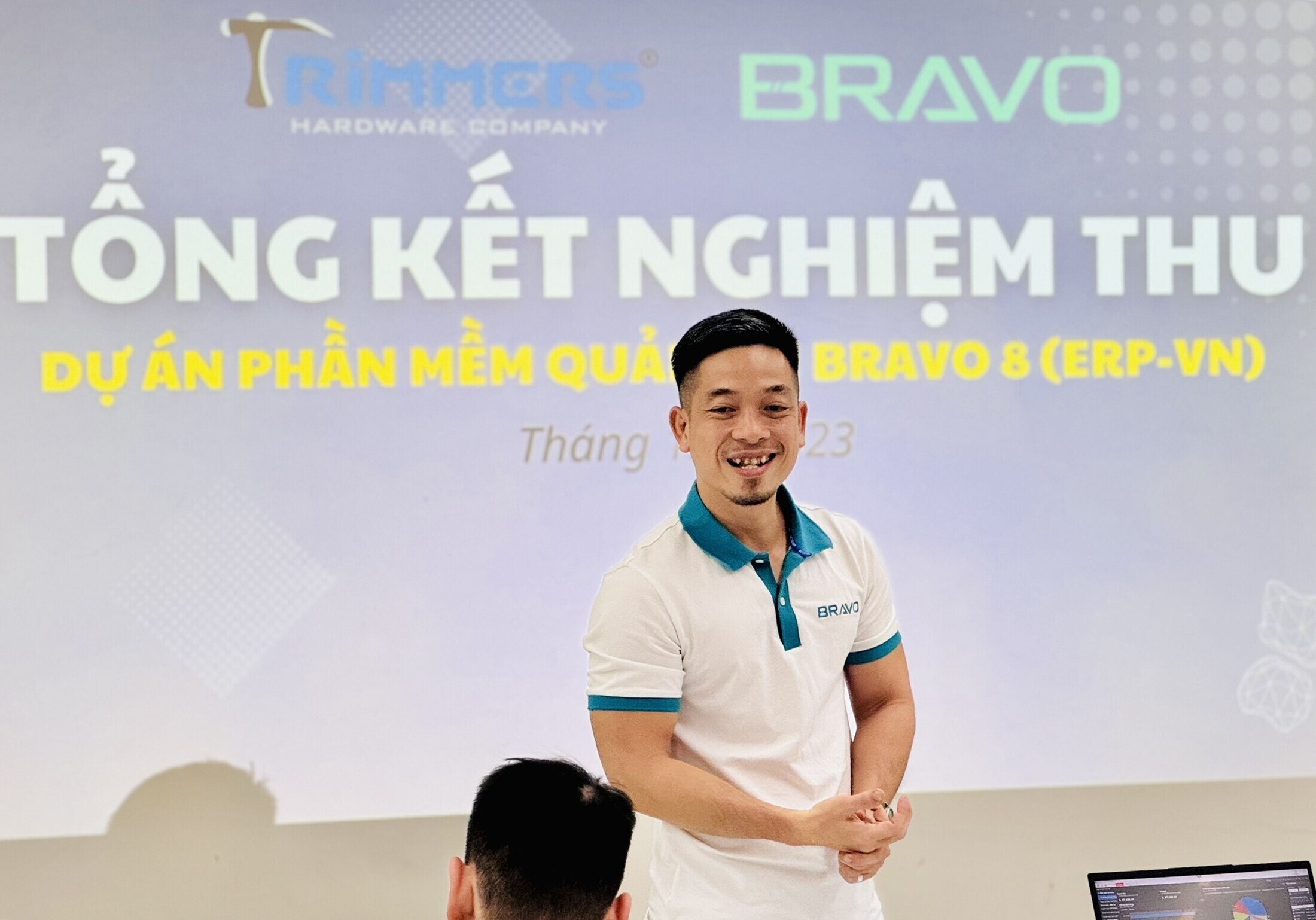 Đại diện BRAVO tổng kết nghiệm thu dự án triển khai BRAVO ERP tại Trimmers VN giai đoạn 1