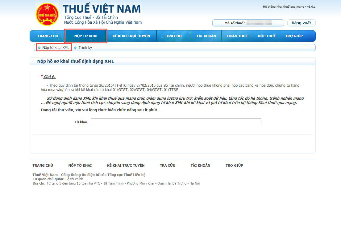 Tiến hành đăng ký tờ khai Thông báo phát hành hóa đơn