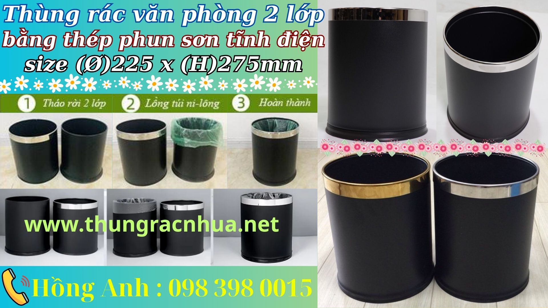 Thùng rác văn phòng