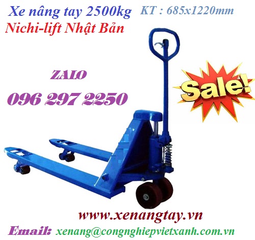 Xe nâng tay càng rộng 2500kg Nichi Lift
