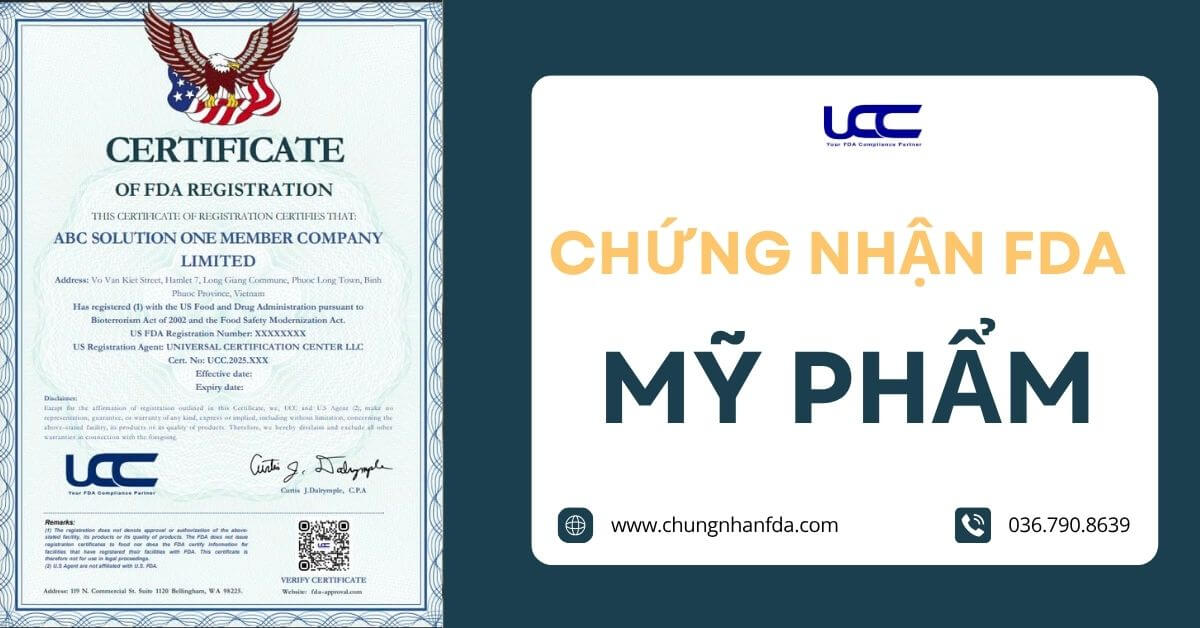 Chứng nhận FDA Mỹ phẩm