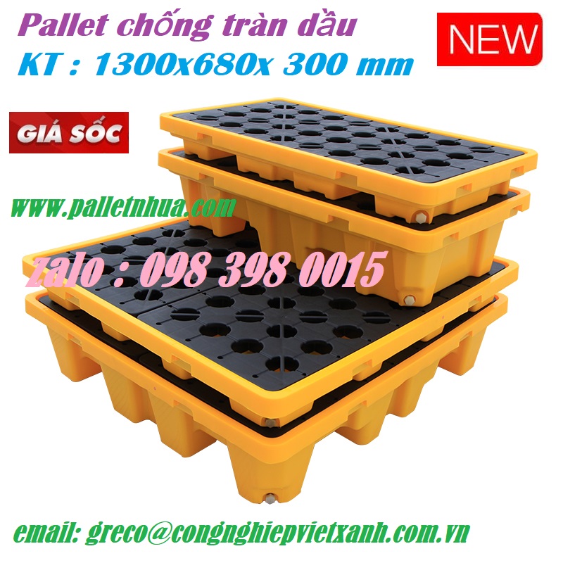 Pallet nhựa chống tràn đầu