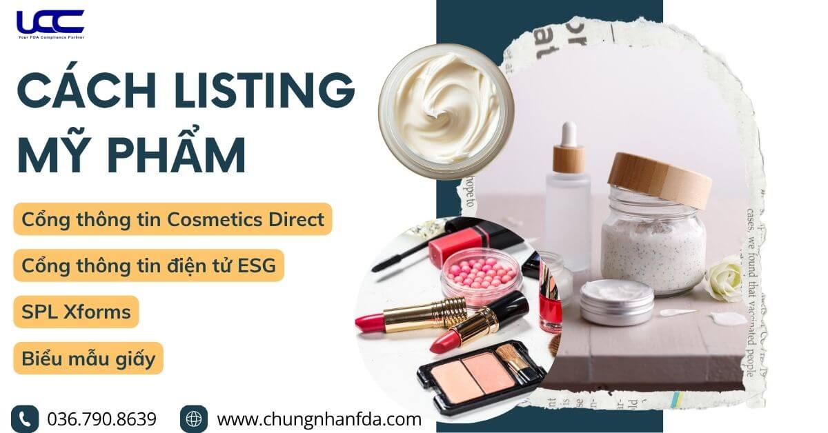 Cách niêm yết mỹ phẩm trên hệ thống FDA