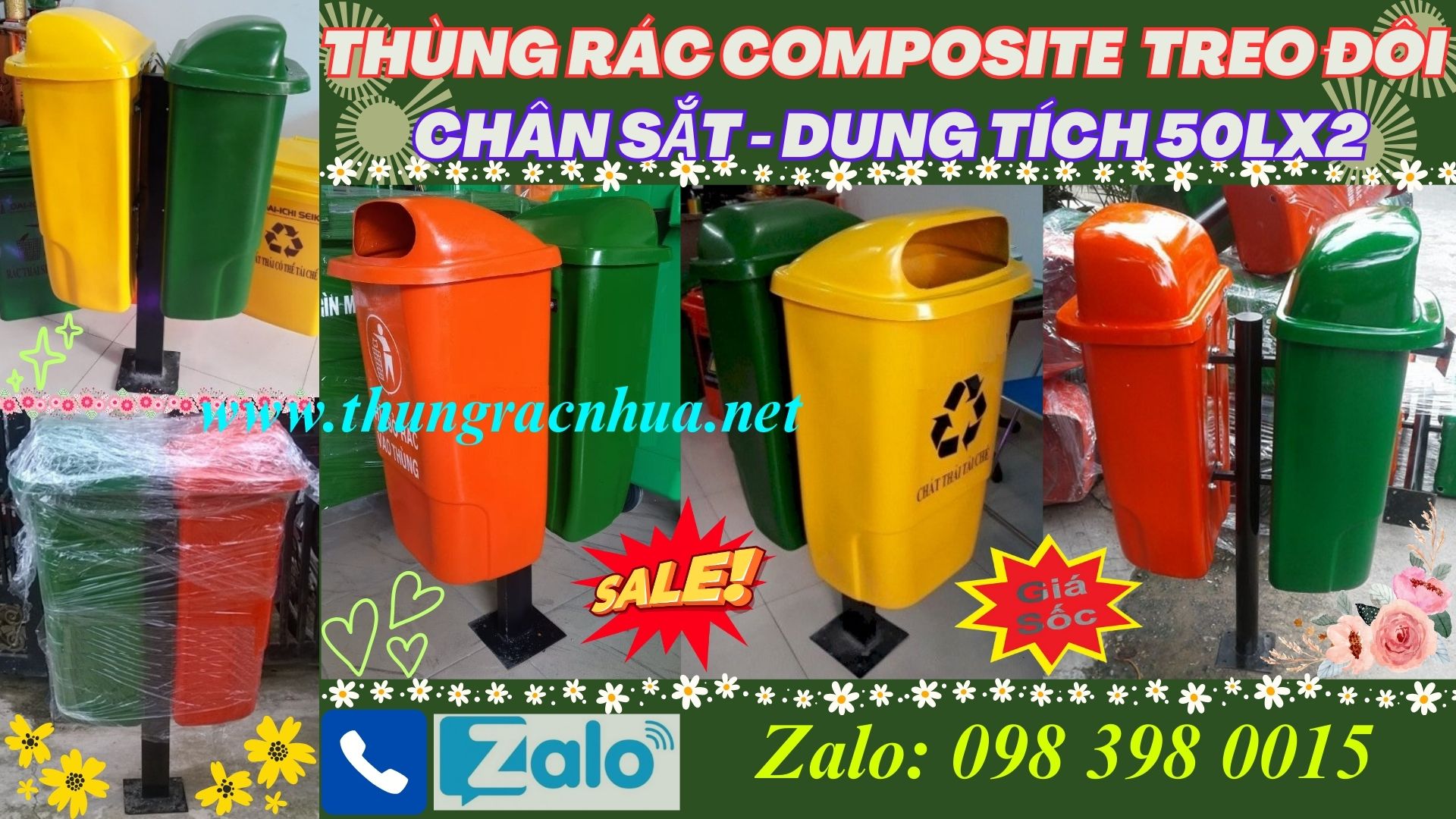 Thiết kế thùng rác treo