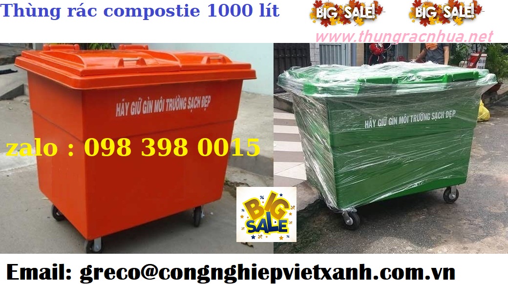 Thùng rác 1000L