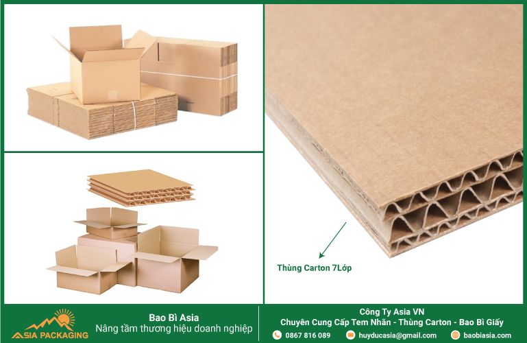 Cấu tạo thùng carton 7 lớp