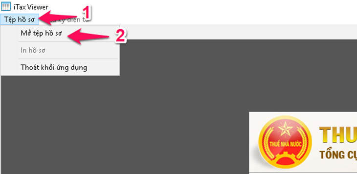 Mở file để tiến hành đọc file XML của hóa đơn điện tử.