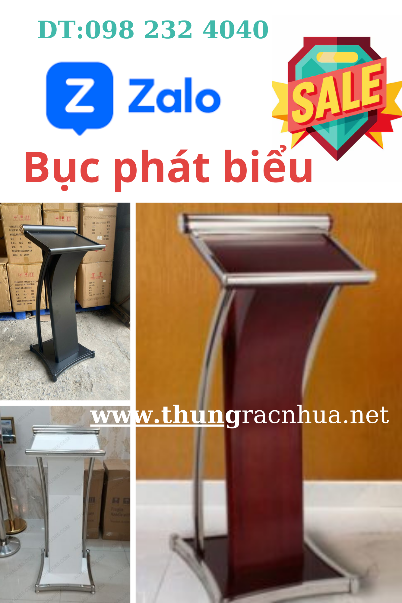 Thiết kế bục phát biểu của Việt Xanh Plastic
