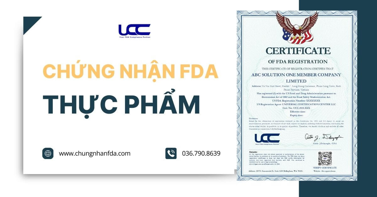 Chứng nhận FDA dành cho thực phẩm