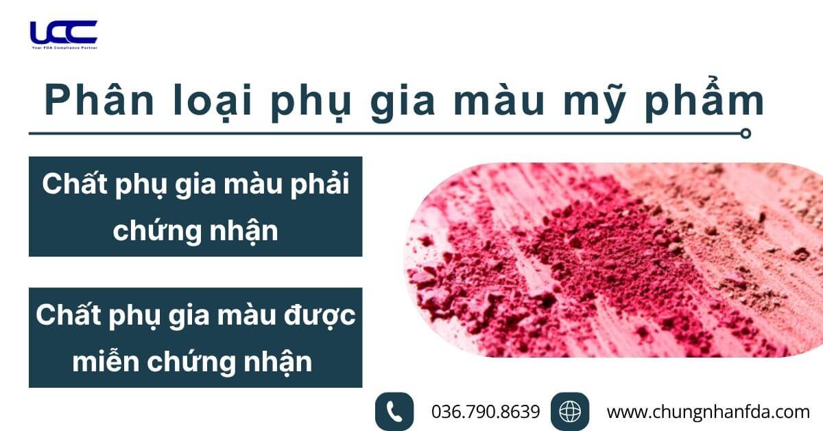 Phân loại phụ gia màu được sử dụng trong mỹ phẩm