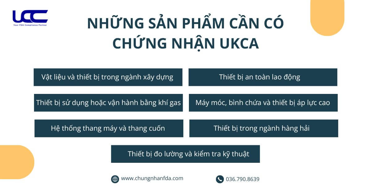 Những sản phẩm cần có chứng nhận UKCA