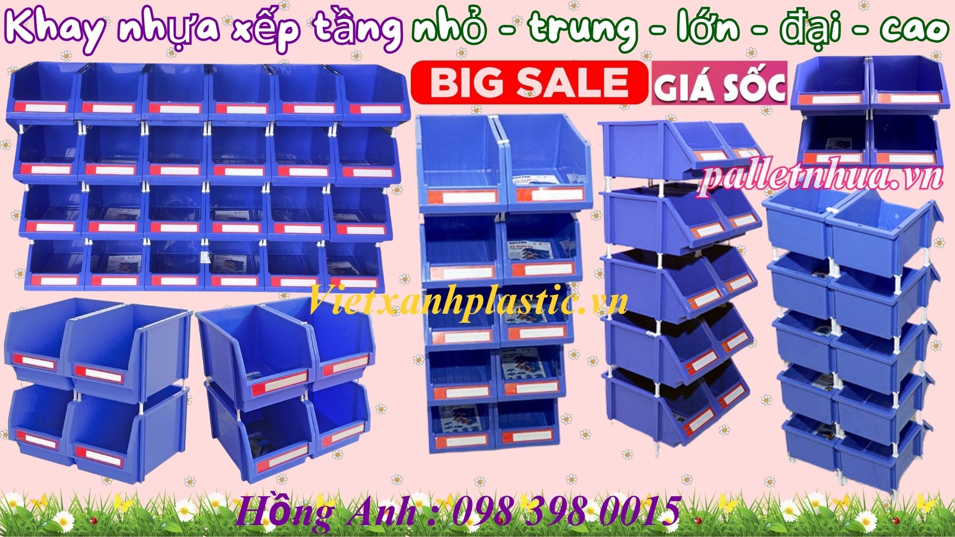 Khay nhựa xếp tầng