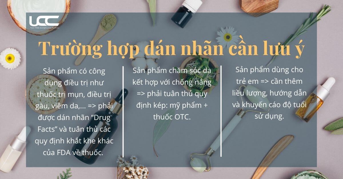 Trường hợp dán nhãn mỹ phẩm cần lưu ý