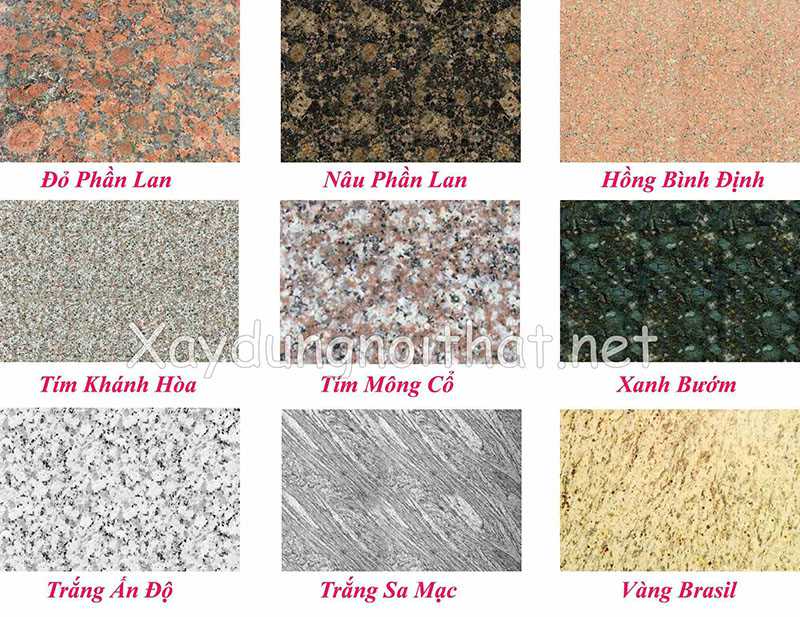 mẫu đá hoa cương granite