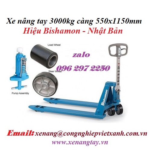 Xe nâng tay 3000 kg Bishamon Nhật Bản