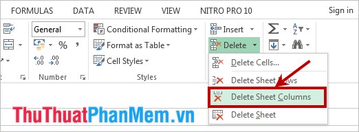 Delete Sheet Columns