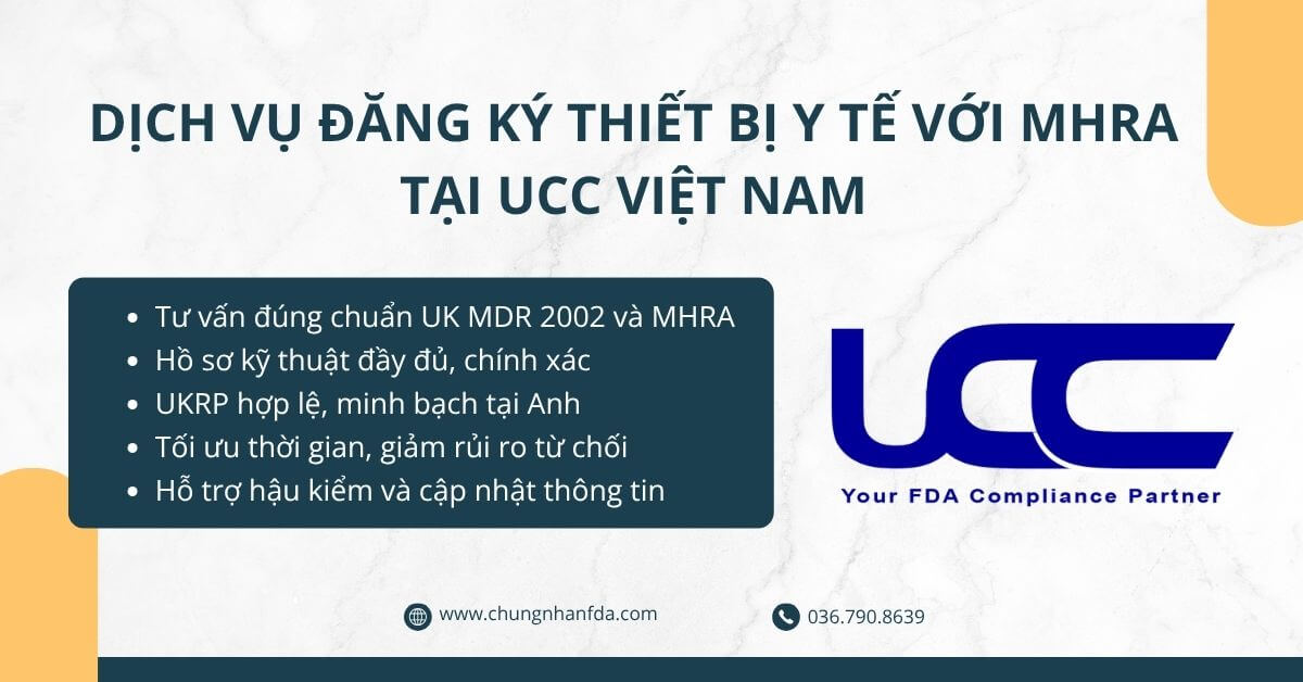 Dịch vụ đăng ký thiết bị y tế với MHRA tại UCC Việt Nam