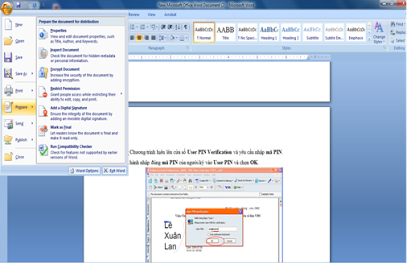 Chọn tính năng Prepare.