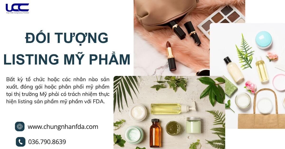 Đối tượng cần niêm yết sản phẩm mỹ phẩm