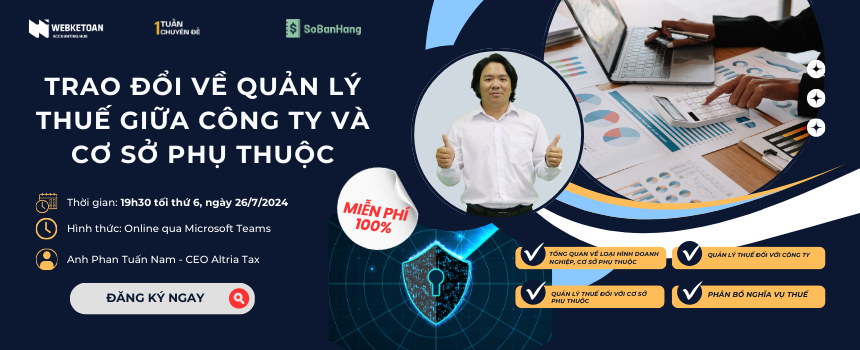 Quản lý thuế giữa công ty và cơ sở phụ thuộc