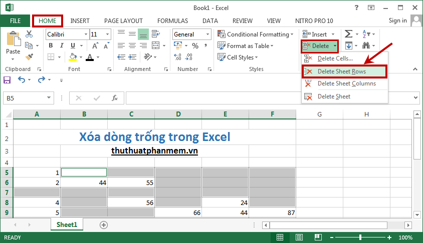 Delete Sheet Rows