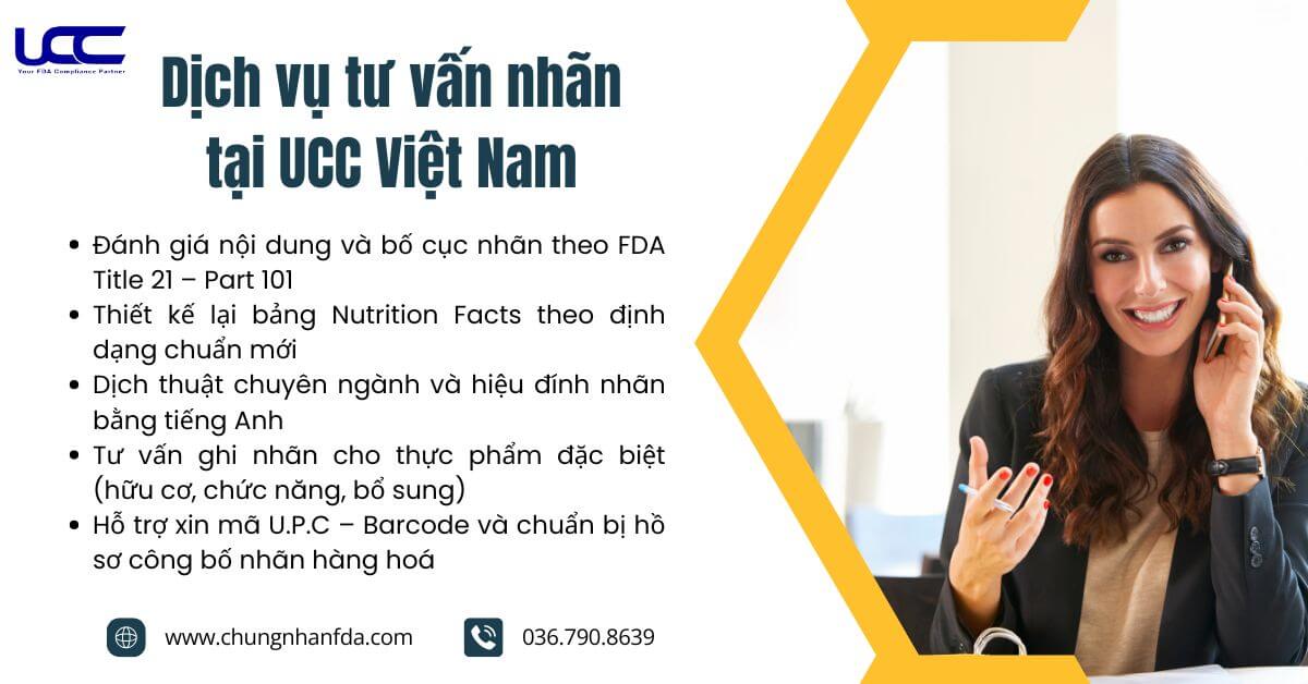 Dịch vụ tư vấn nhãn thực phẩm tại UCC Việt Nam