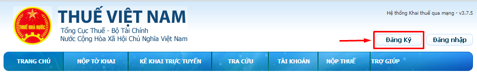 Đăng ký tài khoản nộp thuế qua mạng
