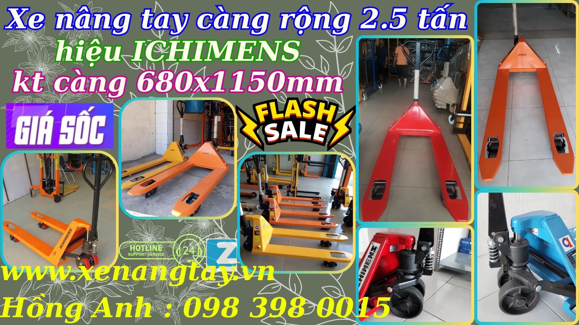 Xe nâng tay cằn rộng 2.5 tấn