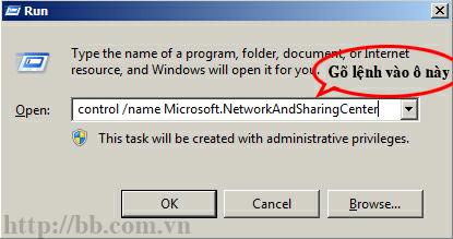 control /name Microsoft.NetworkAndSharingCenter