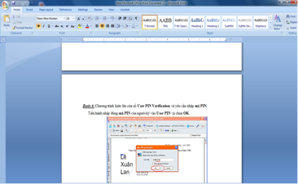 Mở Microsoft Office Word 2007.